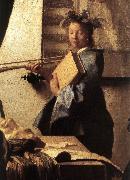 VERMEER VAN DELFT, Jan The Art of Painting (detail)  awr china oil painting reproduction